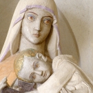 La vierge du cloître ; sculpture de Henri Charlier